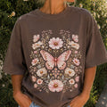 Pink Butterfly Graphic T-Shirt