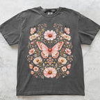 Pink Butterfly Graphic T-Shirt
