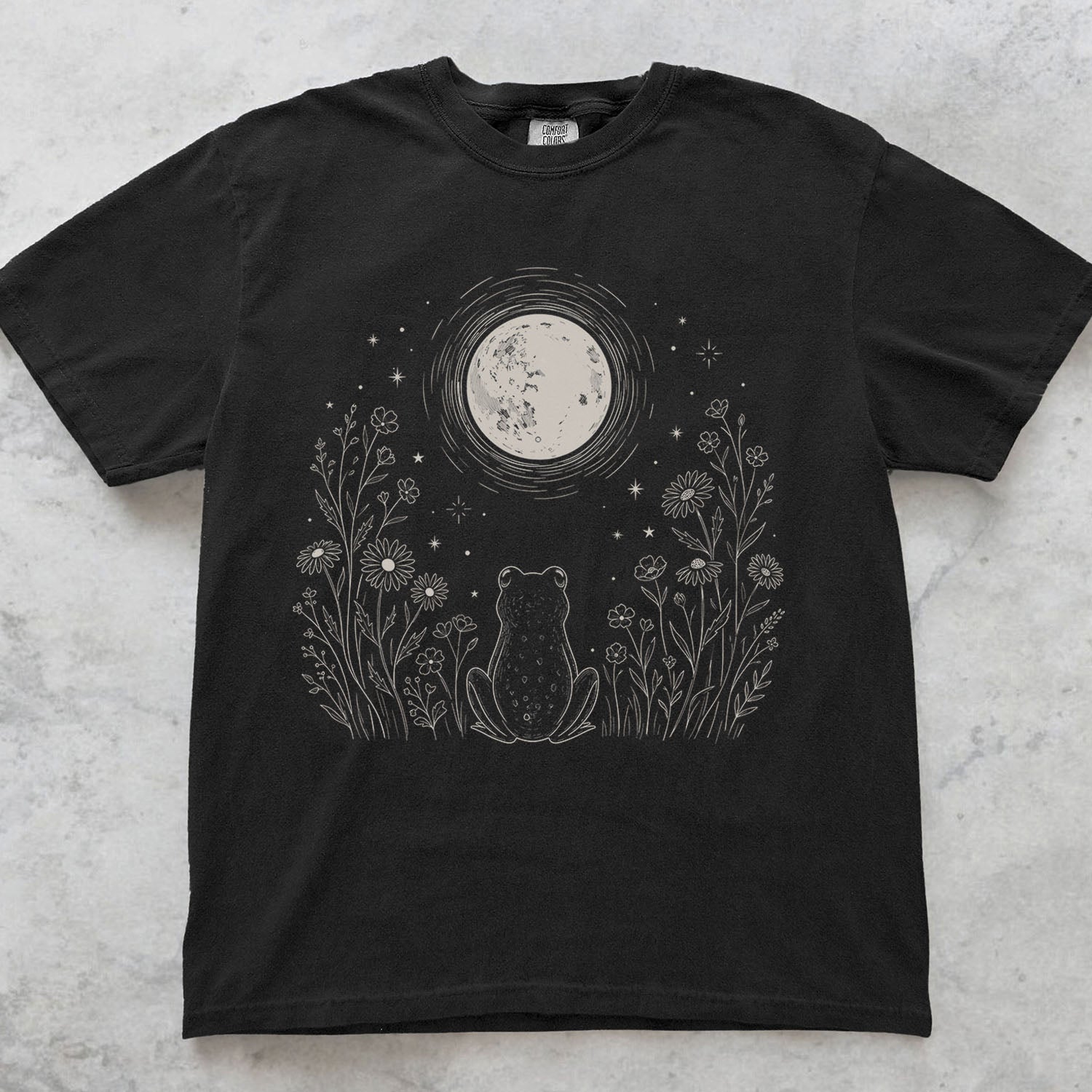 Frog Stargazing Moon T-Shirt