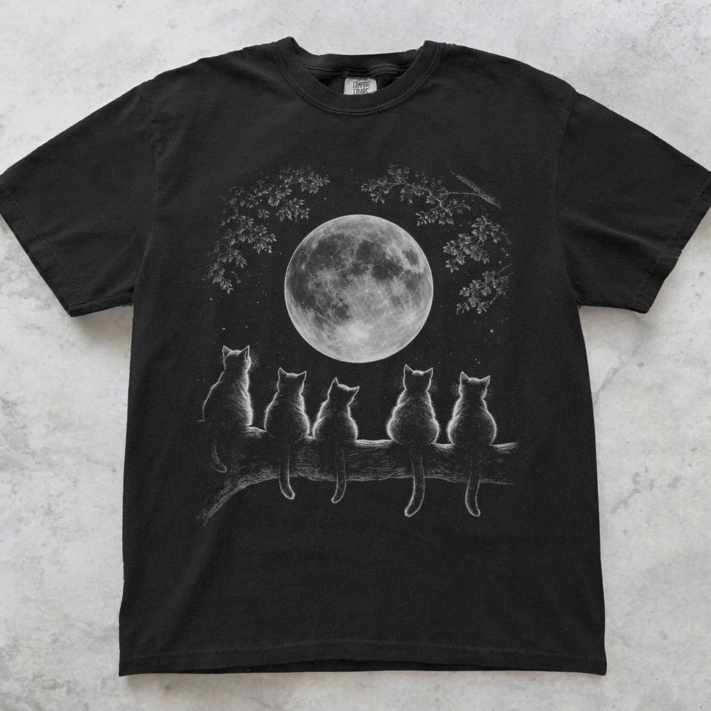 The Moon Watchers Cat T-Shirt