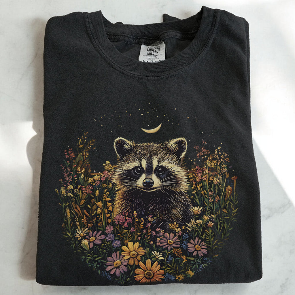Raccoon Wildflower T-Shirt