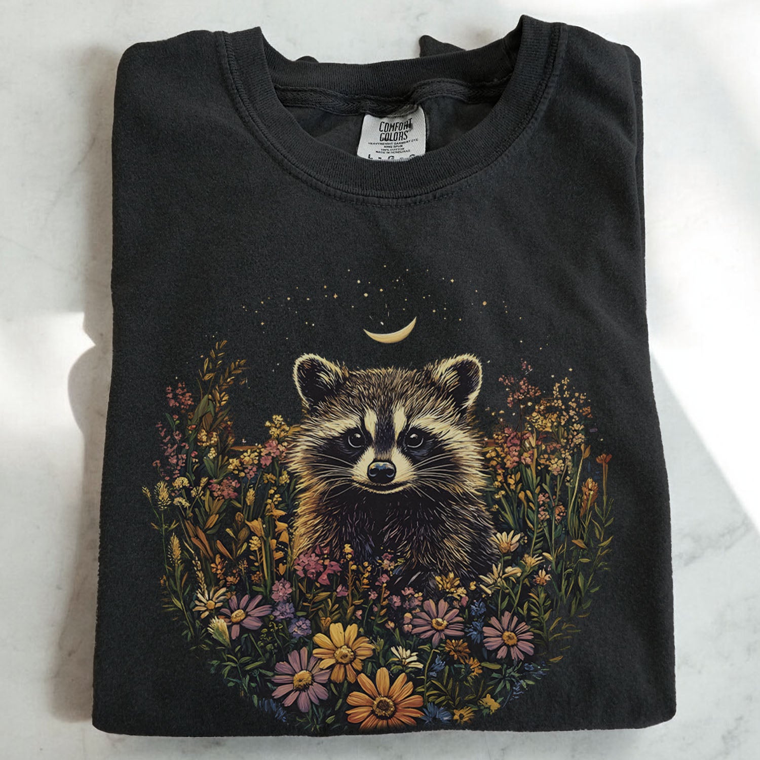Raccoon Wildflower T-Shirt
