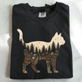 Cat Wildflower Graphic T-Shirt