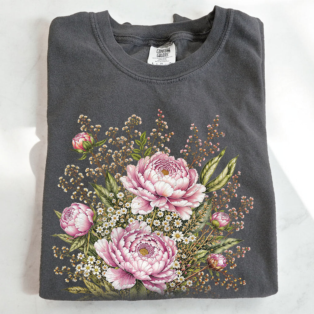 Pink Peony Floral T-Shirt