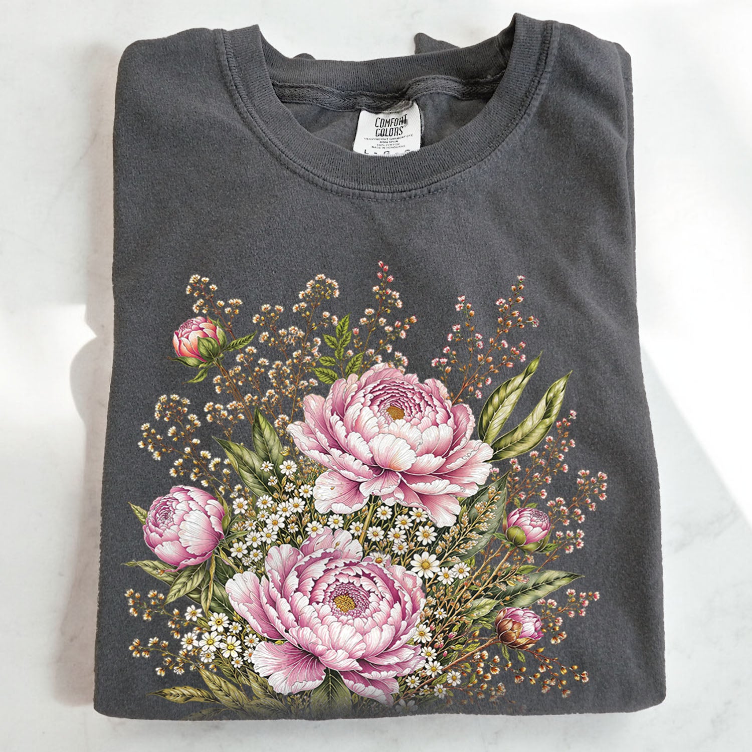 Pink Peony Floral T-Shirt