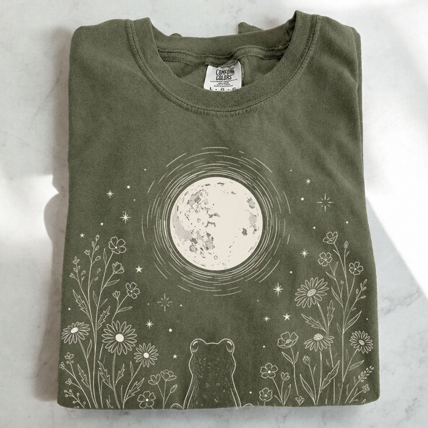 Frog Stargazing Moon T-Shirt