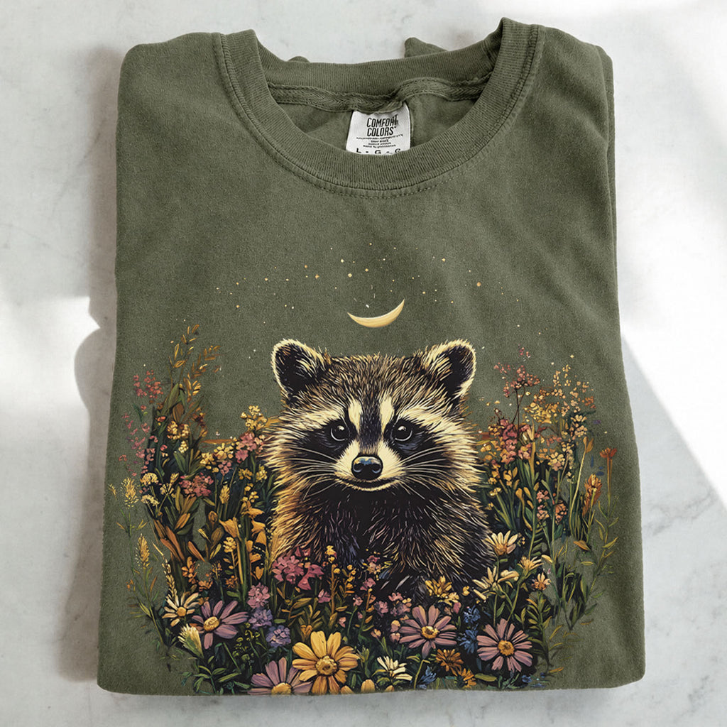 Raccoon Wildflower T-Shirt