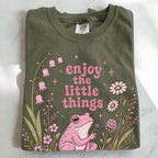 Enjoy the Little Things Pink Frog T-Shirt