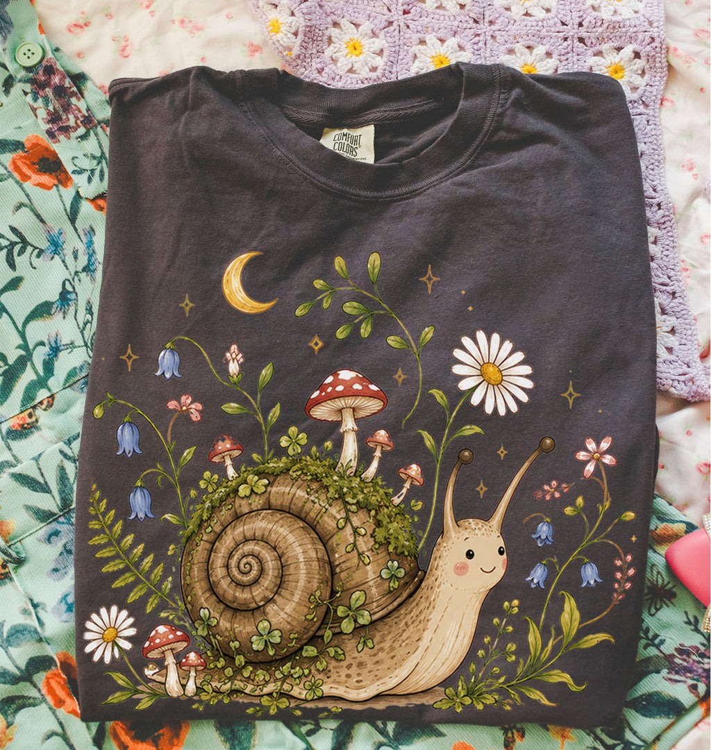 Blooming at My Own Pace Snail T-Shirt