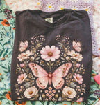 Pink Butterfly Graphic T-Shirt