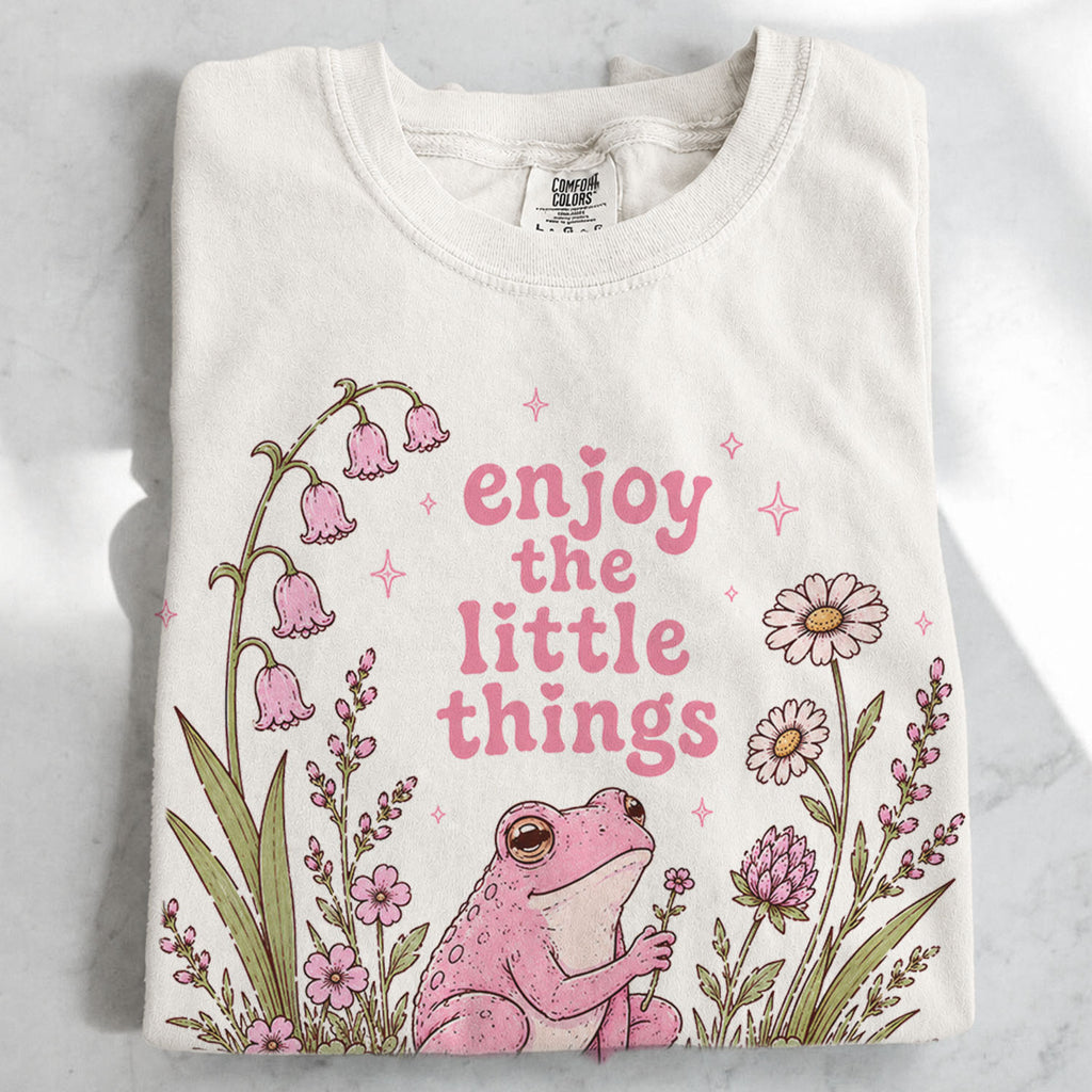 Enjoy the Little Things Pink Frog T-Shirt