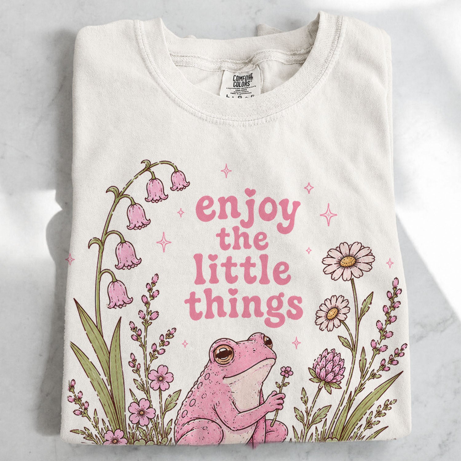 Enjoy the Little Things Pink Frog T-Shirt