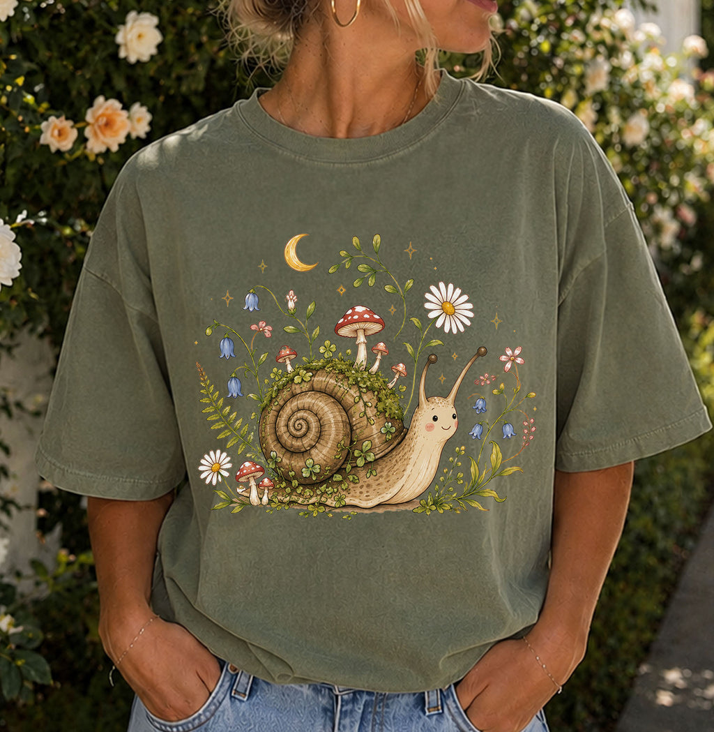 Blooming at My Own Pace Snail T-Shirt
