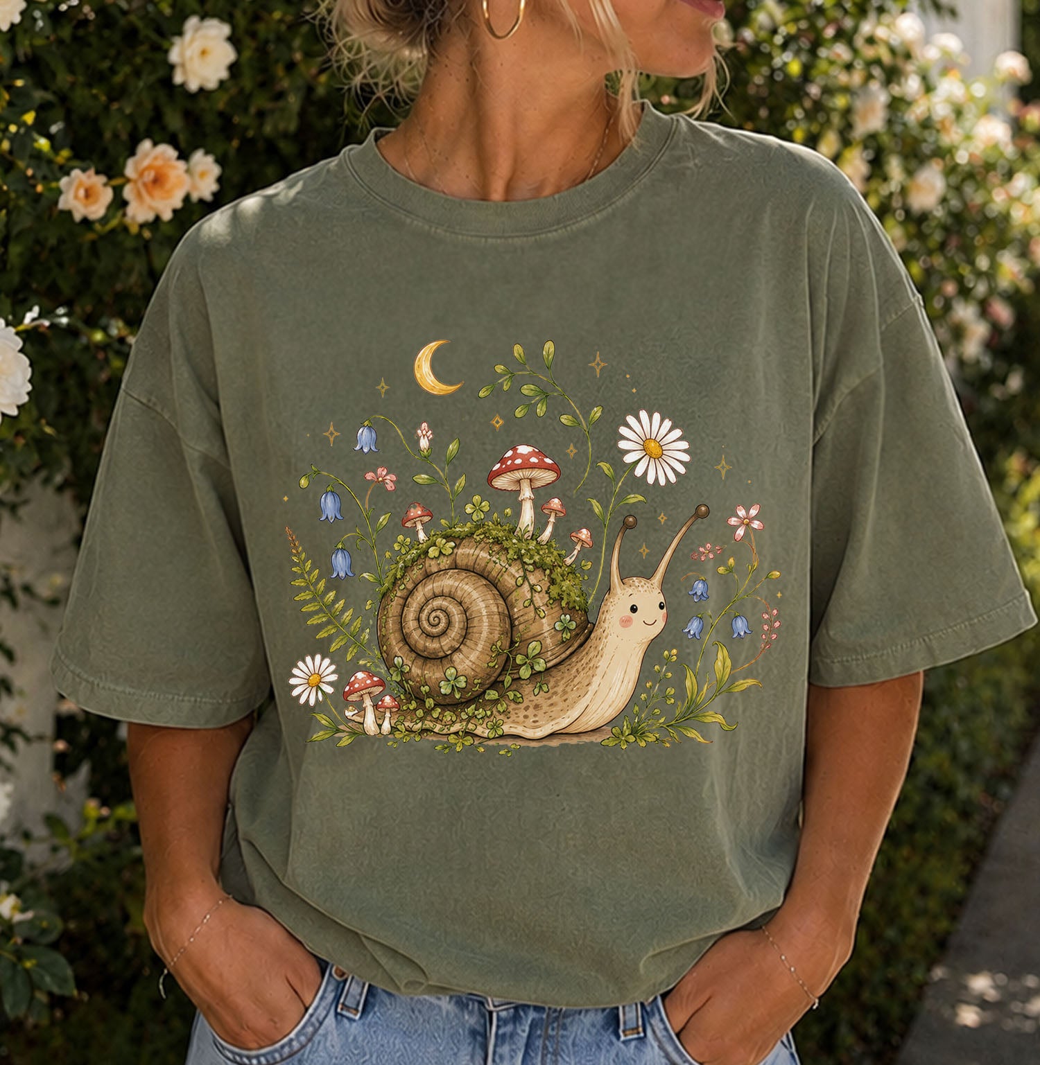 Blooming at My Own Pace Snail T-Shirt