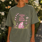 Enjoy the Little Things Pink Frog T-Shirt