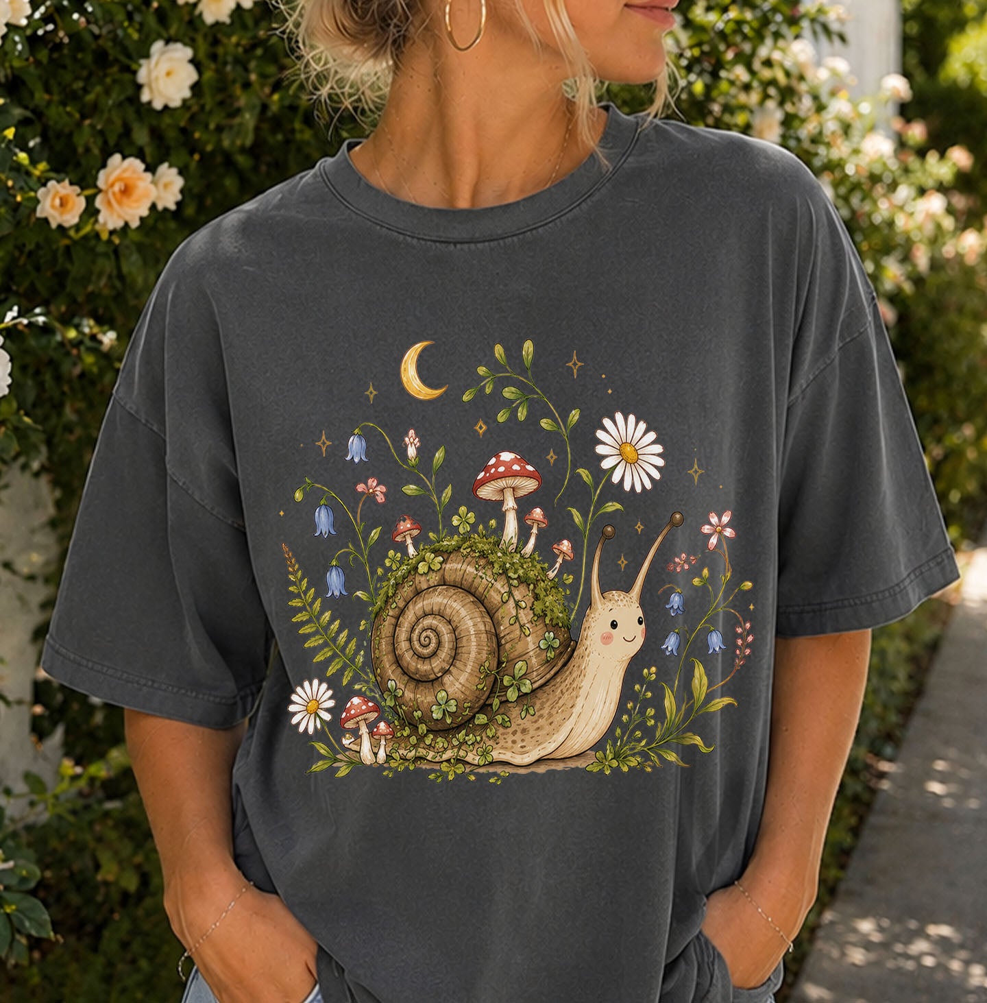 Blooming at My Own Pace Snail T-Shirt
