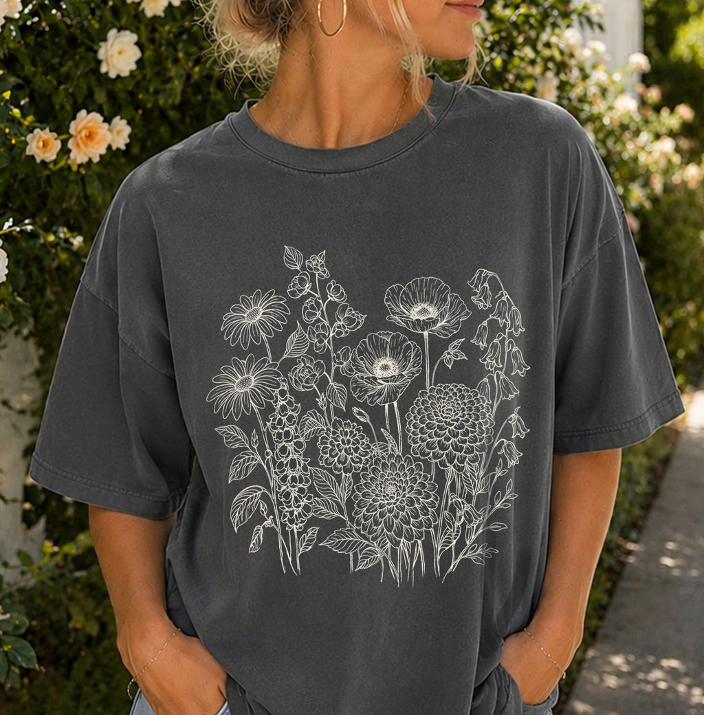 Floral Field Notes T-Shirt