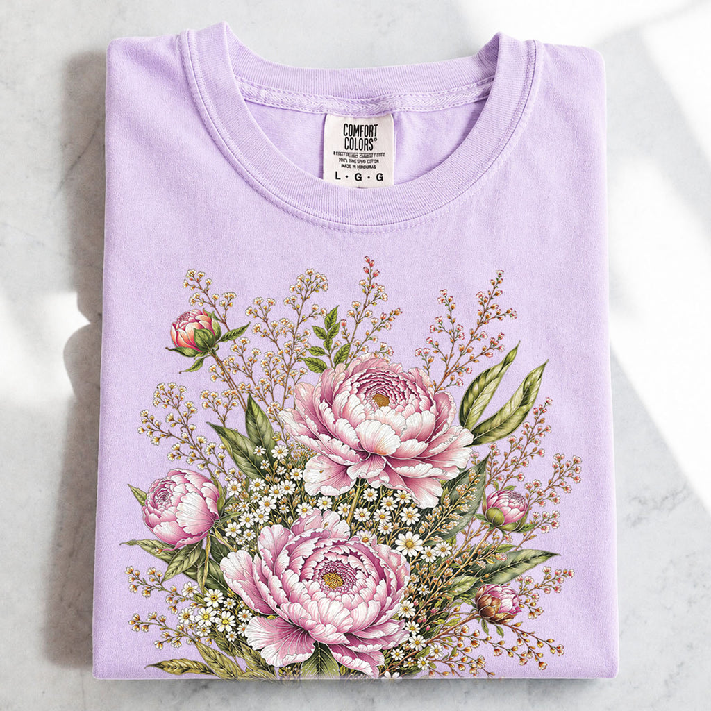 Pink Peony Floral T-Shirt