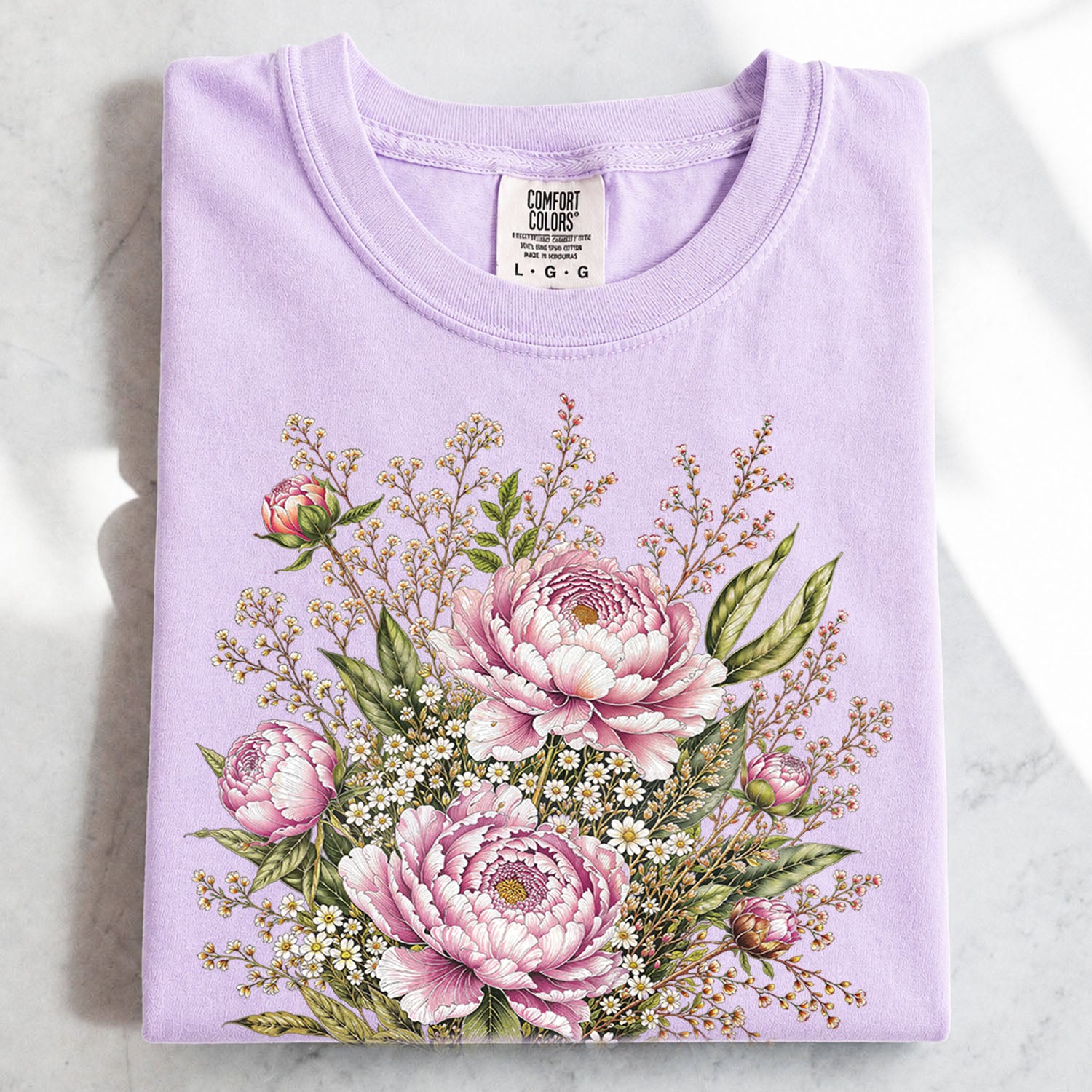 Pink Peony Floral T-Shirt