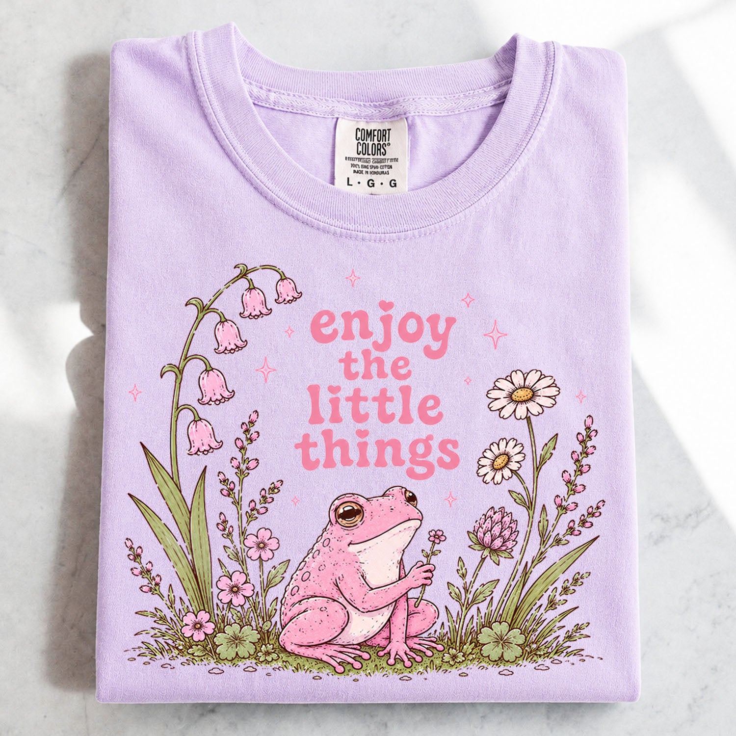 Enjoy the Little Things Pink Frog T-Shirt