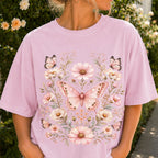 Pink Butterfly Graphic T-Shirt