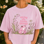 Enjoy the Little Things Pink Frog T-Shirt