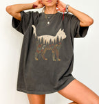 Cat Wildflower Graphic T-Shirt