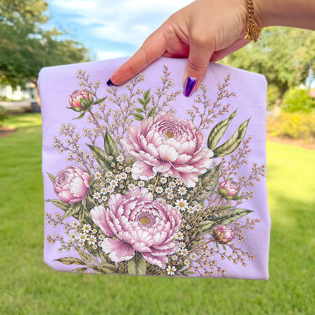 Pink Peony Floral T-Shirt