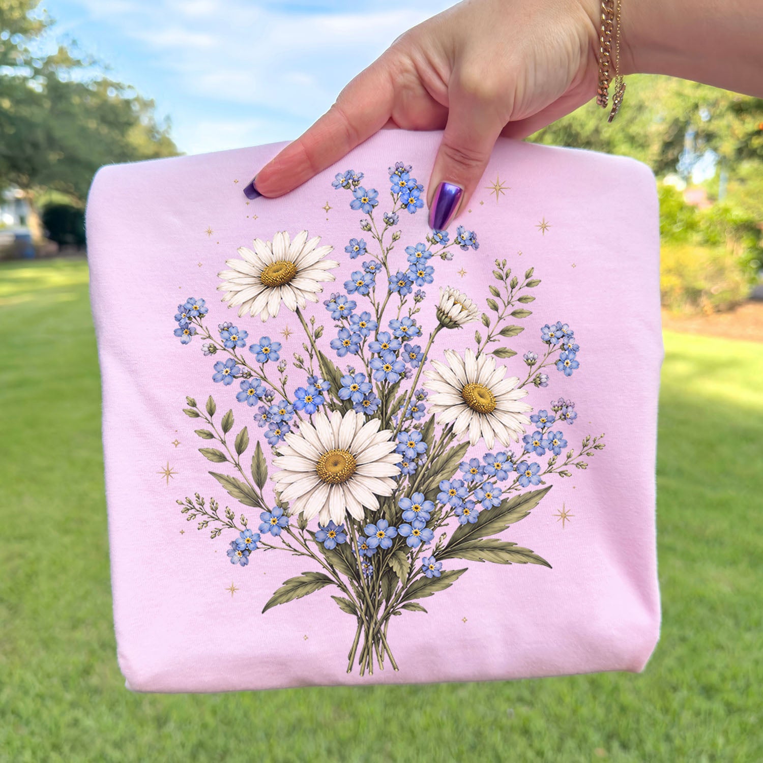 Forget Me Not Dasiy Floral T-Shirt