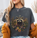 Raccoon Wildflower T-Shirt