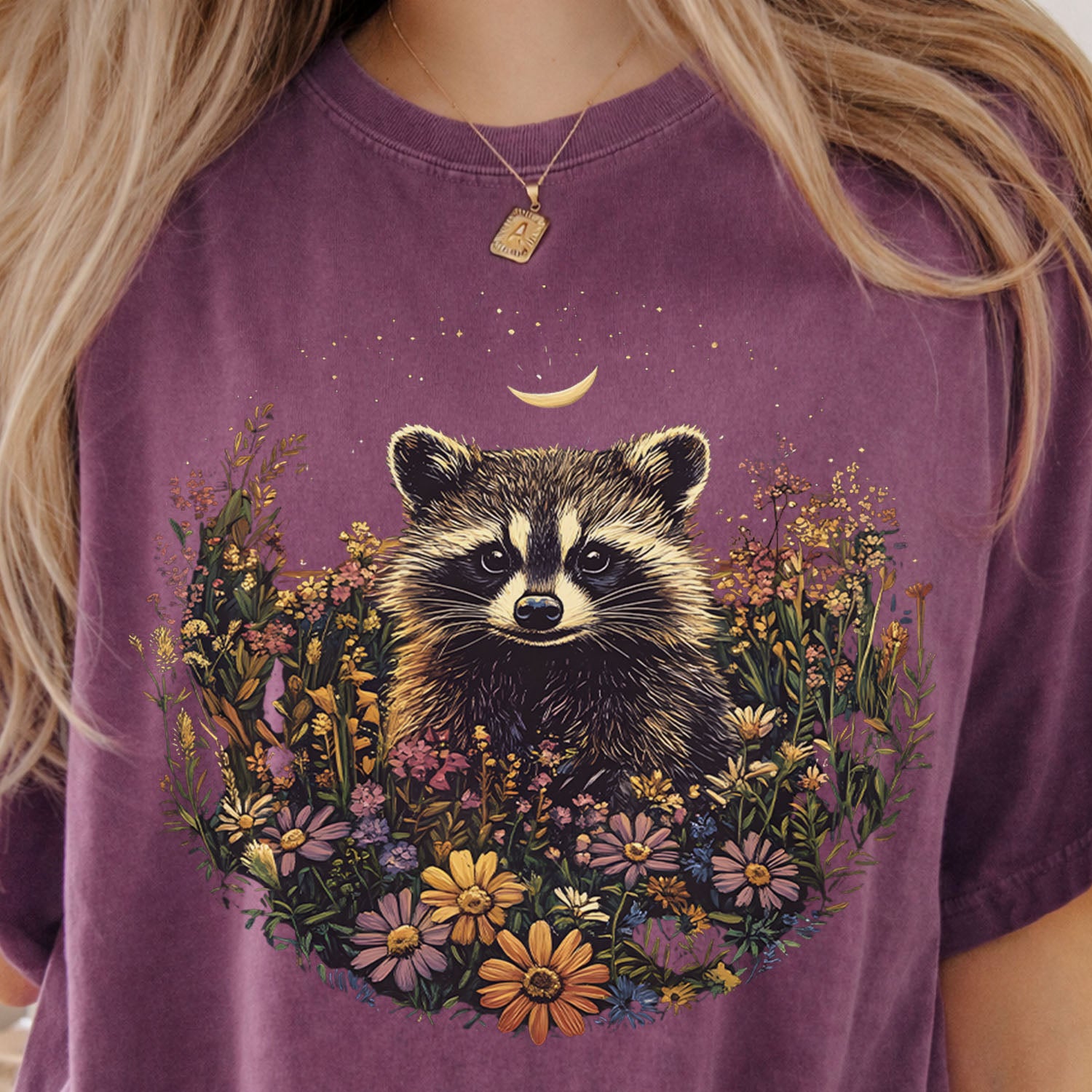 Raccoon Wildflower T-Shirt