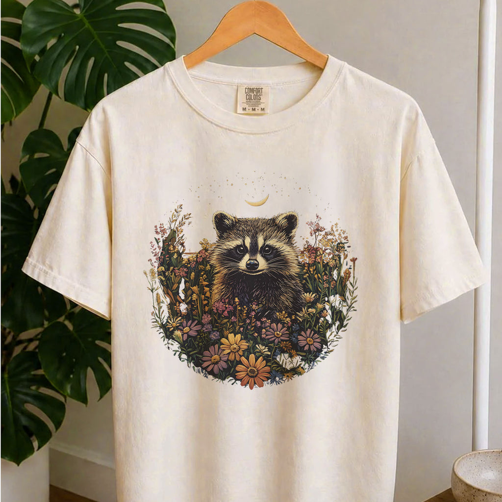 Raccoon Wildflower T-Shirt