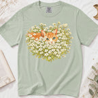Orange Cat Wildflower T-Shirt