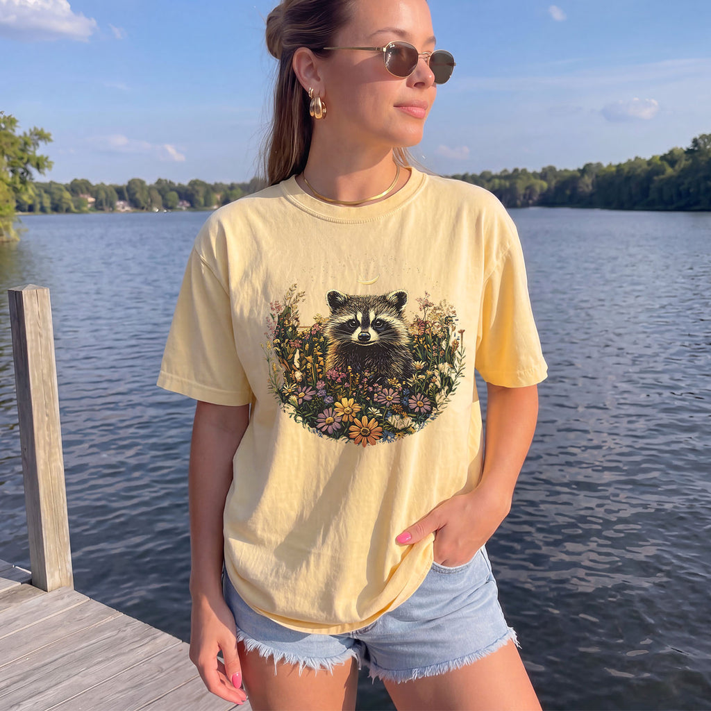 Raccoon Wildflower T-Shirt