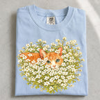 Orange Cat Wildflower T-Shirt