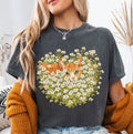 Orange Cat Wildflower T-Shirt