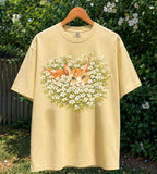 Orange Cat Wildflower T-Shirt