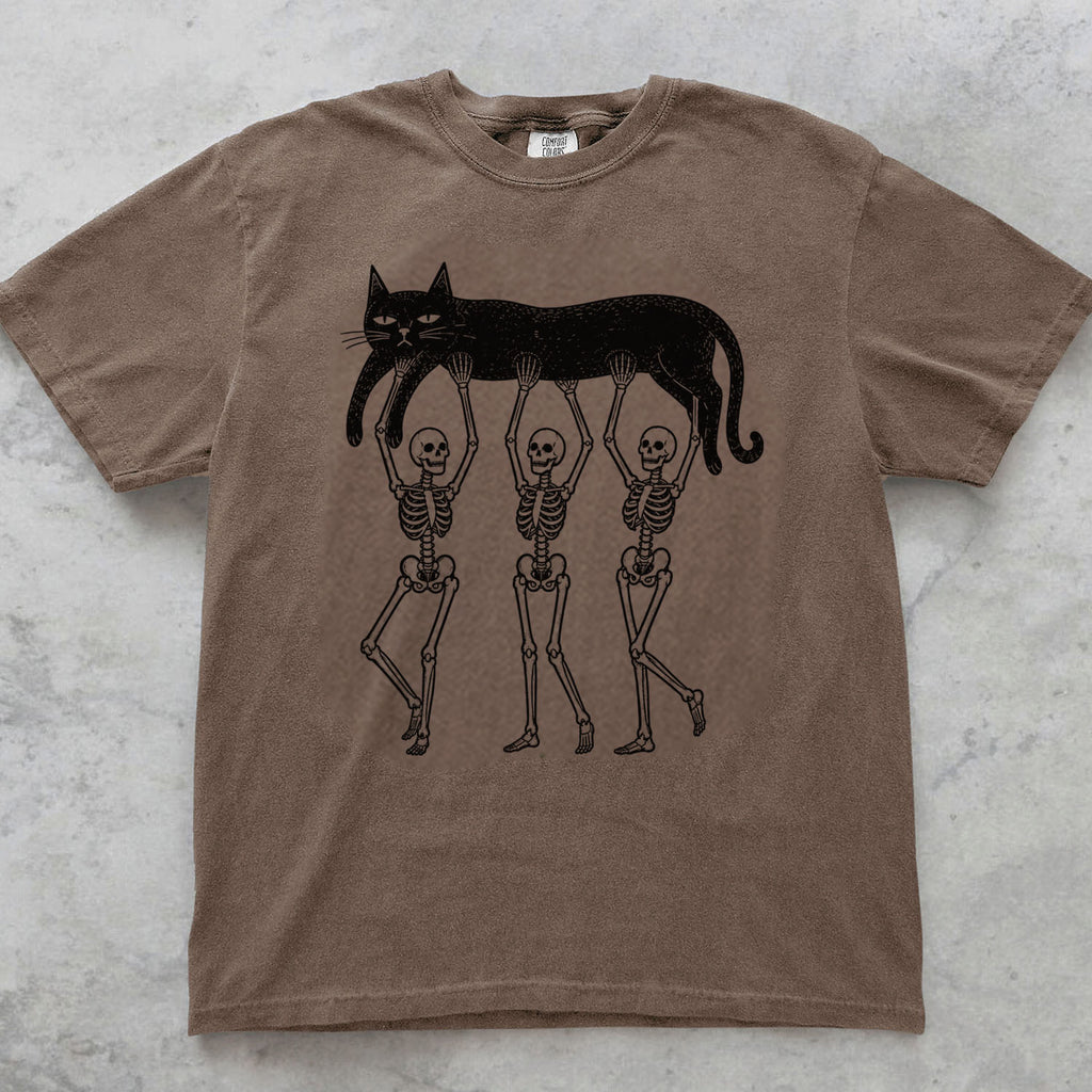 Lazy Bones Black Cat T-Shirt