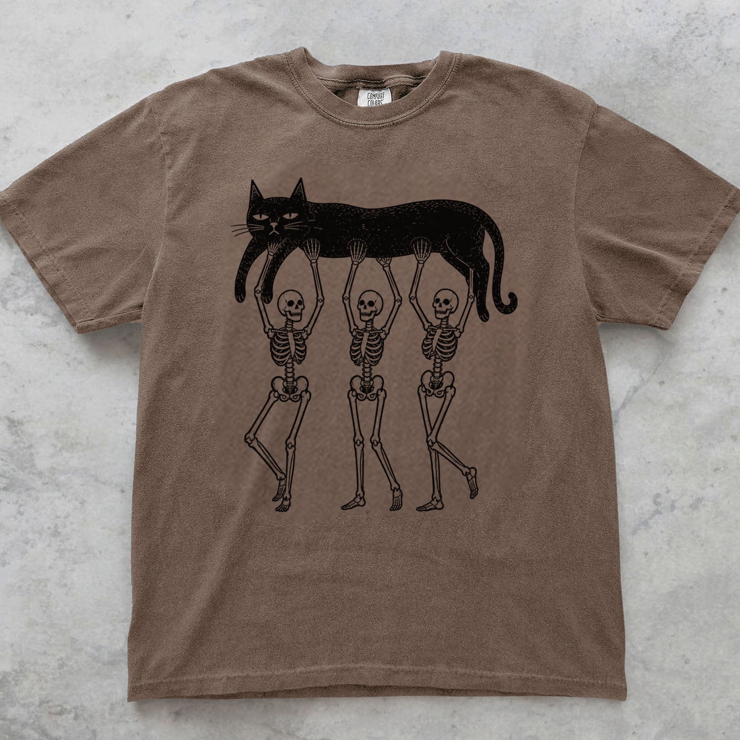 Lazy Bones Black Cat T-Shirt