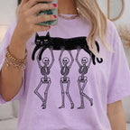 Lazy Bones Black Cat T-Shirt