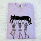 Lazy Bones Black Cat T-Shirt