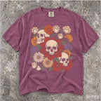 Skull Flower Comfort Colors T-Shirt - Berry / S - T-Shirt