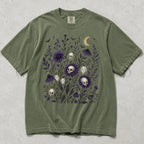 Skull Flower Comfort Colors T-Shirt - Moss / S - T-Shirt
