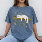 Sleepy White Cat T-Shirt