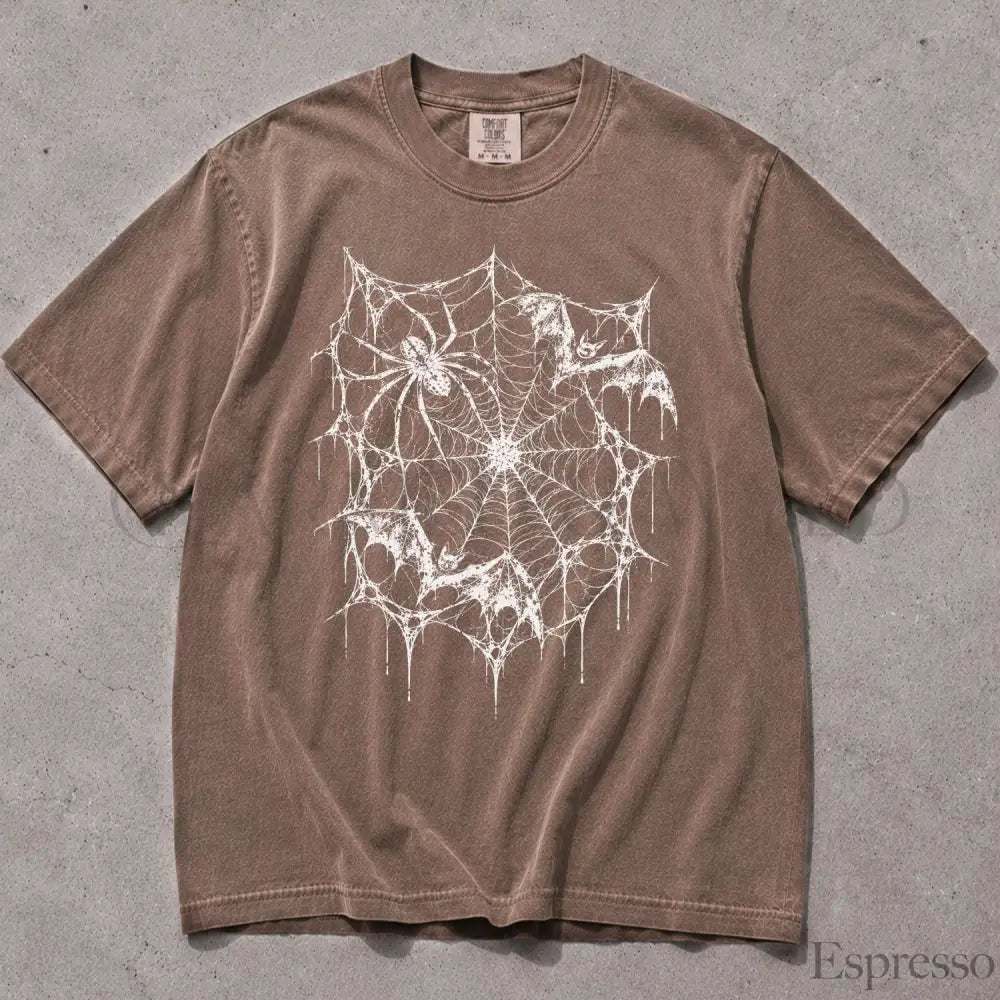 Spider Web Bat Comfort Colors T-Shirt - Espresso / S - T-Shirt