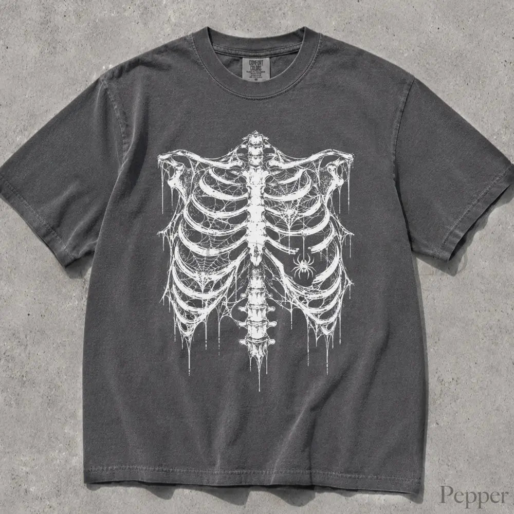 Spider Web Ribcage Comfort Colors T-Shirt - T-Shirt