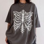 Spider Web Ribcage Comfort Colors T-Shirt - Pepper / S - T-Shirt