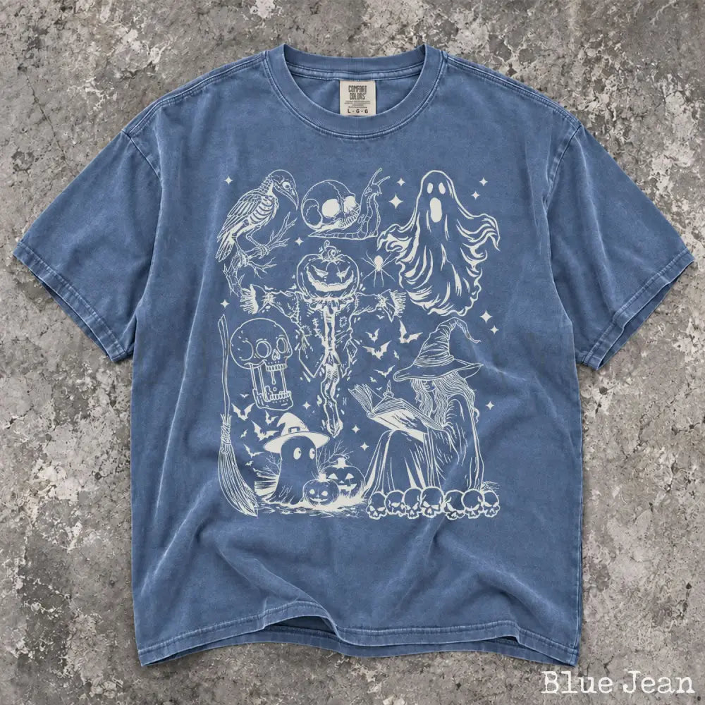 Spookiness Halloween Comfort Colors T-Shirt - Blue Jean / S - T-Shirt
