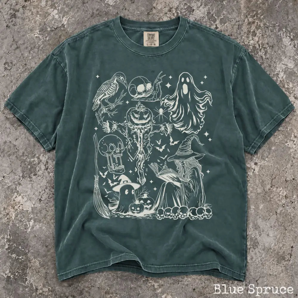 Spookiness Halloween Comfort Colors T-Shirt - Blue Spruce / S - T-Shirt