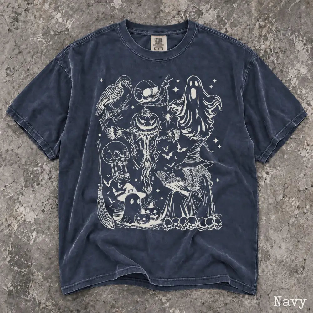 Spookiness Halloween Comfort Colors T-Shirt - Navy / S - T-Shirt